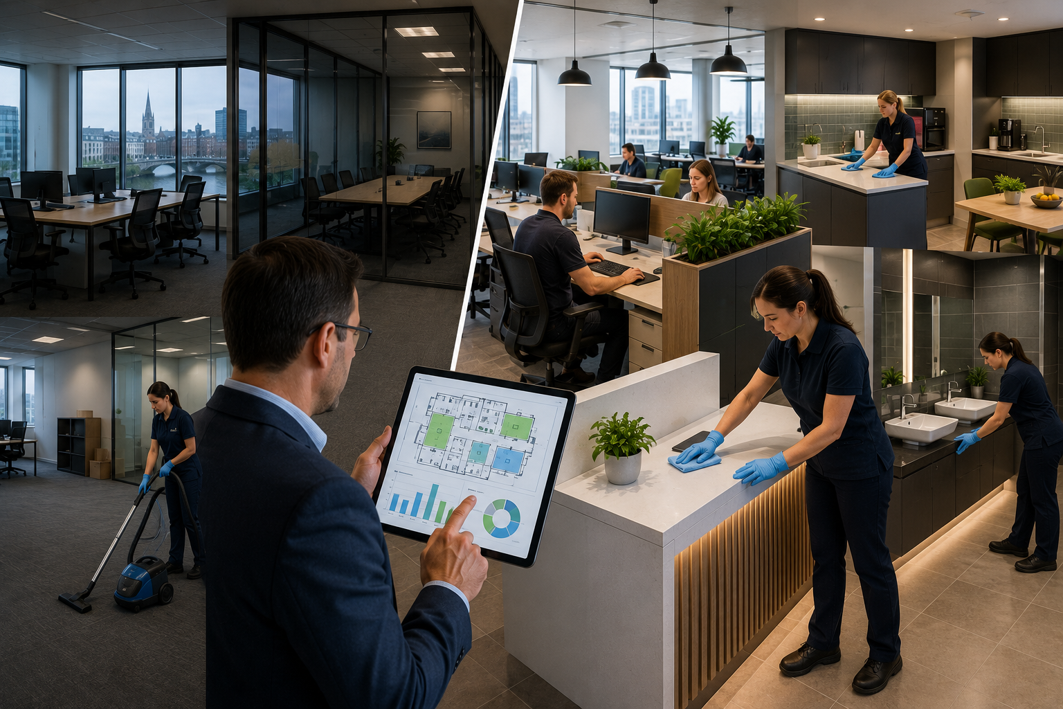 hybrid office cleaning
