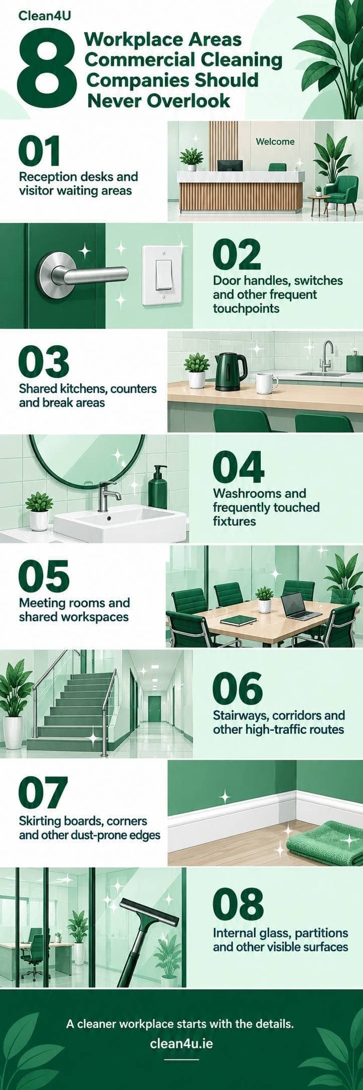 8 Workplace Areas Commercial Cleaning Companies